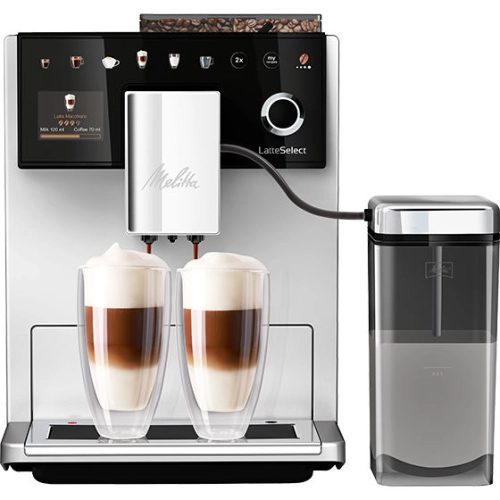 MELITTA LatteSelect F630-211 - Matowy Srebrny
